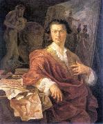 HERREYNS, Willem Portrait of Artist A. C. Lens sg Spain oil painting artist